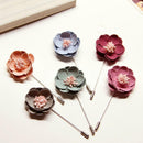 20Pcs Lapel Pin Stick Pin Base Glue on Rose Flower Brooch Pin for Men's Suit