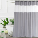Shower Curtain Grey and White 72 x 72 Inch, Fabric Shower Curtain