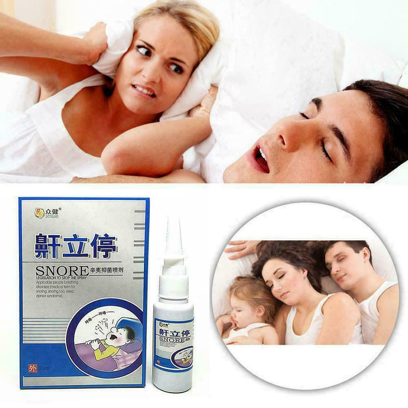 Anti Snoring Spray Stop Relief Snore Solutions Sleep Apnea moisture Breathe B5K9