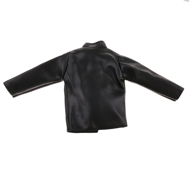 1/6 Scale Black PU Leather Male Jacket Coat Clothes Clothing for 12 inch Action