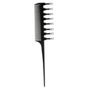 2 Pieces Pro Salon Dual Sides Plastic Foiling Comb Sectioning Dye Tint Brush