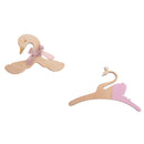 2pcs Sweet Swan Bowknot Baby Room Nursery Wooden Coat Clothes Hook Hangers