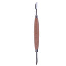 2pcs Wooden Handle Stainless Steel Pottery Shapers Carvers Clay Tools