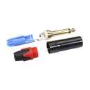 6.35mm Mono Male Plug Connector DIY Soldering Plug for Microphone (Red) A
