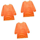 3 Sizes Kids Long Sleeve Waterproof Painting Apron For Kid Cleaning Orange