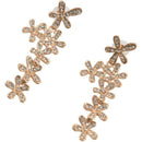 Cute Long Crystal Rhinestone Flower Tassel Dangle Earrings Wedding Party Ne