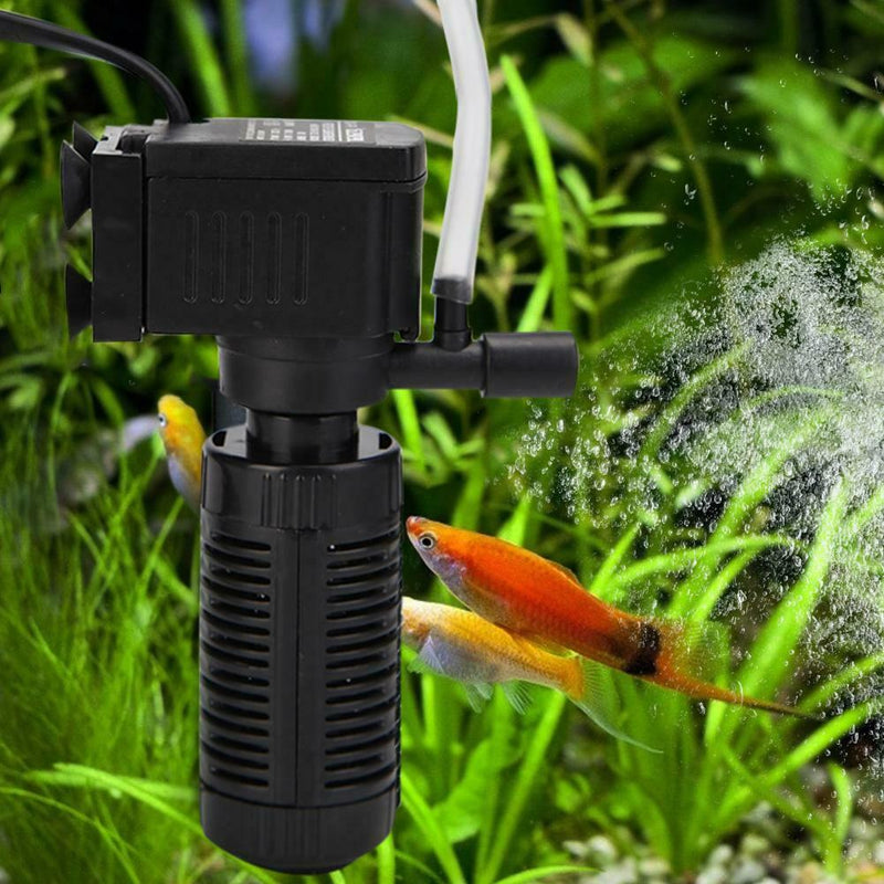 Fish Tank Filter Aquarium Water Filtration Air Oxygen Submersible Pump (2W)