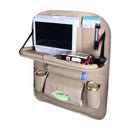 Car Leather Seat Cover Back Multi-Function Folding Storage Bag Dining Rack