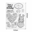 Kitchen Apron Silicone Clear Rubber Stamps Seal Scrapbooking Album Card Diary