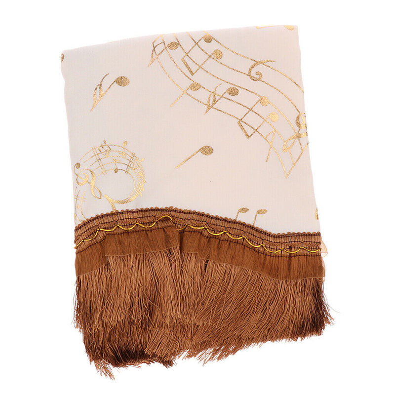 Universal Upright Piano Dustproof Top Cover Cloth with Tassel Decor for Standard