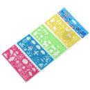 5X(4 Pcs Plastic Templates Drawing Ruler for Students Children N4N7)