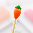 5Pcs Cute Black Ink Vegetable Gel Pen 0.5Mm Cartoon Plastic Gel Pens For Wr G7C5