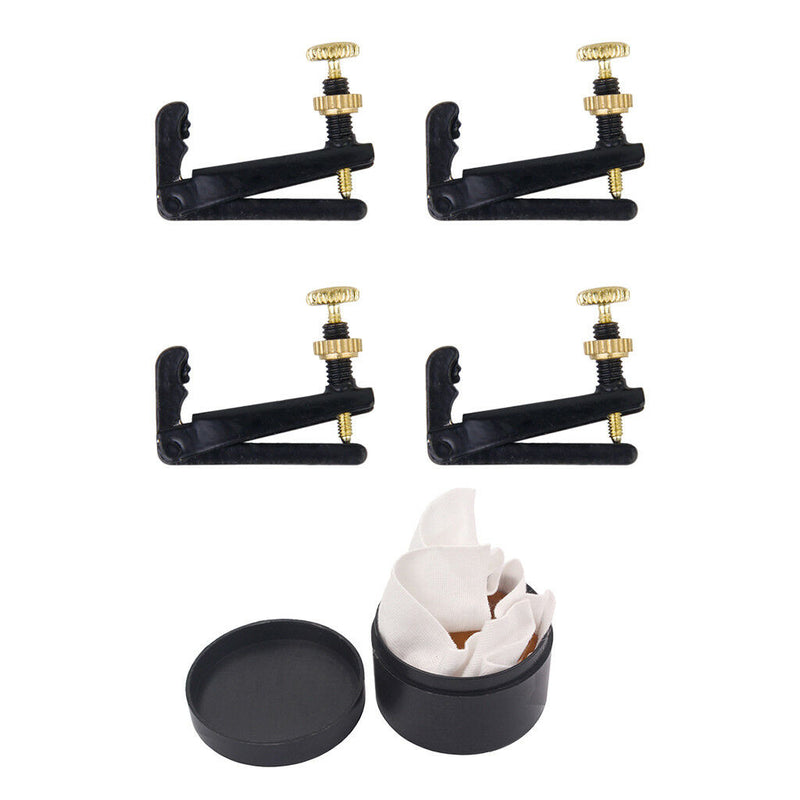 1 Set 3/4 4/4 Violin Fine Tuners String Adjusters+Violin Viola Cello Rosin