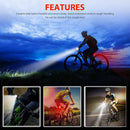 USB Rechargeable LED Bicycle Headlight OutdoorHead Light Front Rear Lamp Cycling