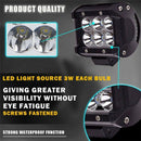 2PCS 18W LED Work Light 4WD Offroad Spot Fog ATV SUV UTE Driving Lamp For C G_