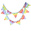 12 Flags 3.2m Rainbow Wavy Party Wedding Pennant Bunting Banner Decor