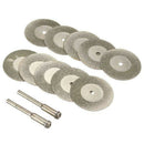 30 Pieces Diamond Cutting Wheel Cut Off Discs Coated Rotary Tools With Mand