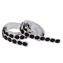 70prs Black DOTS COINS HOOK & LOOP FASTENER STICKY SELF ADHESIVE FASTENINGS 16mm