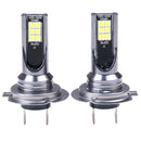 2 H7 LED headlights fog light kit 50W 14000LM car bulb 6000@