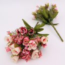 Set 2 Artificial Roses 20 Heads Bouquet for Home Garden Party Wedding Decor
