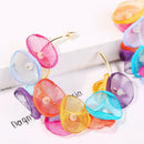1Pair fashion colour lace petal exaggerated circle earrings  earriSEAU