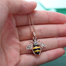 New hic Cute Women Ladies Honey Bumblebee Bee Crystal Pendant Chain Necklace 3CA