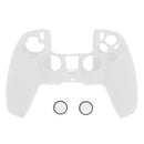 Soft Silicone Skin for DualSense Controller Case + 2 Thumb Grips (White)