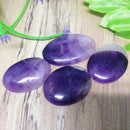Amethyst Worry Stone Crystal Healing Reiki Massage Beaty Palm Oval Thumb Stone