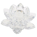 Large Crystal Lotus Flower Ornament with Gift Box, Feng Shui Decor Clear