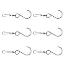 6pcs Stainless Steel S Rotating Hanging Hooks Outdoor Small Tool For Camping