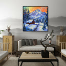 Snow House Rhinestone Mosaic Kit 5D DIY Full Drill Diamond Painting (B2343)