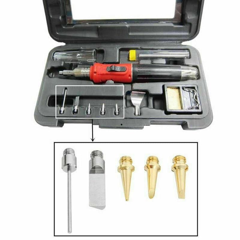 HS-1115K Pro Metal Butane Gas Soldering Iron Kit Welding Kit Torch Pen Tools