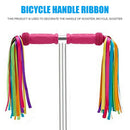 2x Bicycle Handlebar Tassel Streamers Kid Scooter Bike Ribbon (Yellow Pink) A