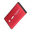 Aluminum 2.5 inch External HDD SSD Box USB SATA3.0 Hard Drive Disk (Red) A