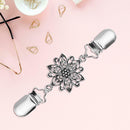 Hollow Flowers Alloy Cardigan Clip Women Sweater Blouse Shawl Clips Pin Jewelry
