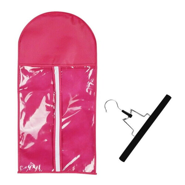 1Pc Rose Red Hair Extensions Wigs Storage Bag With Wig Hanger Dust Proof Pr W3E7