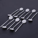 12pcs/Set Round Shape Coffee Spoon Stainless Steel Mini Teaspoons Sugar Des N3Z4