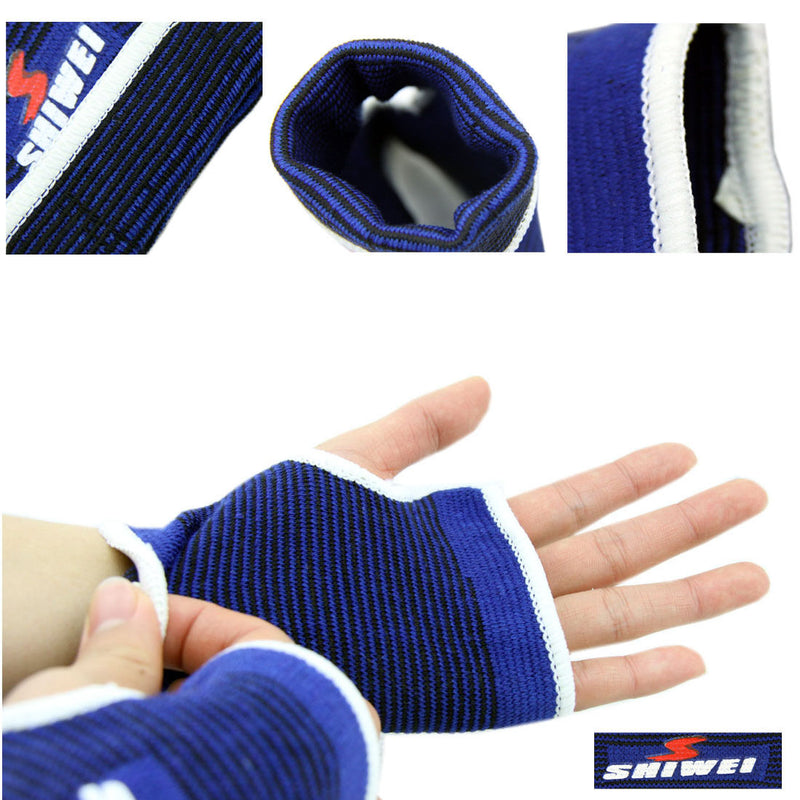 1 Pair Blue Elasticated Hand Palm Wrist Glove Joint Muscle Supports Disability