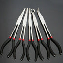 1X(5-Piece Set Of Multi-Function Stainless Steel 11-Inch Long Needle-Nosed