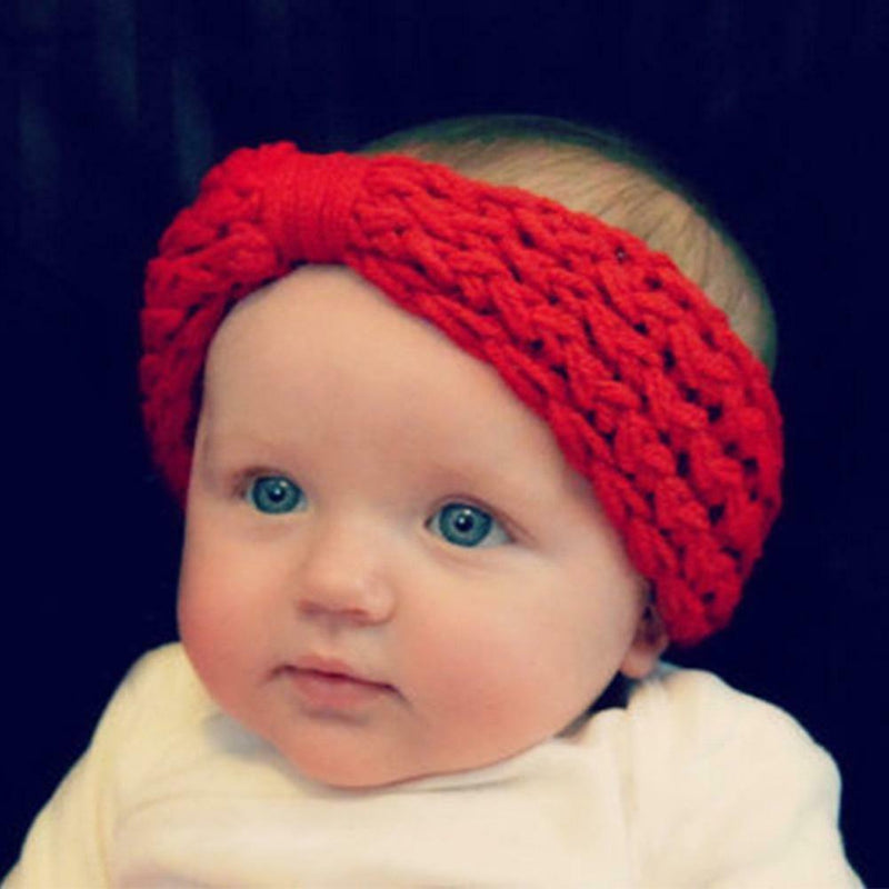 7pcs Baby Kid Winter Warm Headband Turban Wool Knitted Earmuffs Hairband
