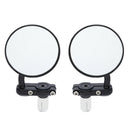Universal Motorcycle Aluminum Black Handle Bar End Rearview Side Mirrors