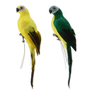 2pcs Creative Handcraft Artificial Parrot Birds Garden Sculpture Home Art