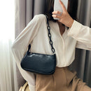 Retro Alligator PU Women Handbag Tote Street Underarm Shoulder Bag (Black)