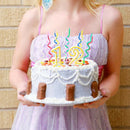 8pcs/set Long curve cake candles mix color birthday wedding party suppliesB Hn