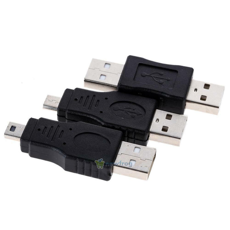 12Pcs OTG USB Micro USB Mini USB Male to Female Adapter Converter Connector Kit