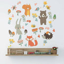 Cute Jungle Animal Zoo Wall Stickers Nursery Girls Childrens Bedroom Art Decals