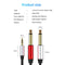 3.5mm 1/8" TRS Stereo to Double 6.35mm 1/4" TS Mono Y Splitter Cable Cord 6FT