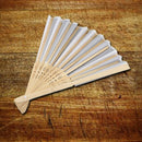 10 pcs/lot 21cm White Color Fabric Hand Fan, Silk Hand Fan Wedding Party Pr U1U4