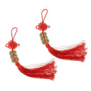 Qing Dynasty Red Chinese Knot Luck Coins Wealth Home Decor Ornament style 9