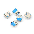 5Pcs USB 3.0 Type A Female Right Angle 9Pin DIP Socket PCB Solder Connecto BX